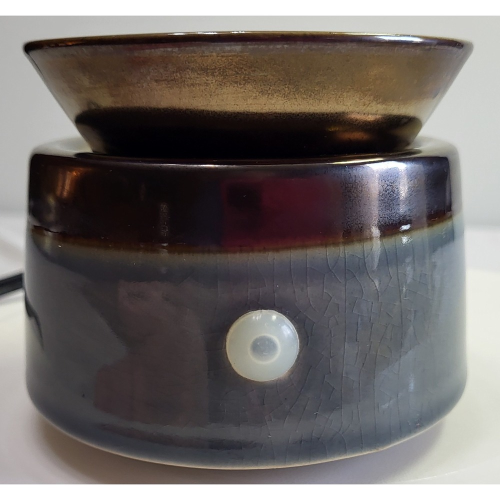Candle Warmers 3-in-1 Electric Wax Melter Grey Bronze Glazed Ceramic - Picture 8 of 16